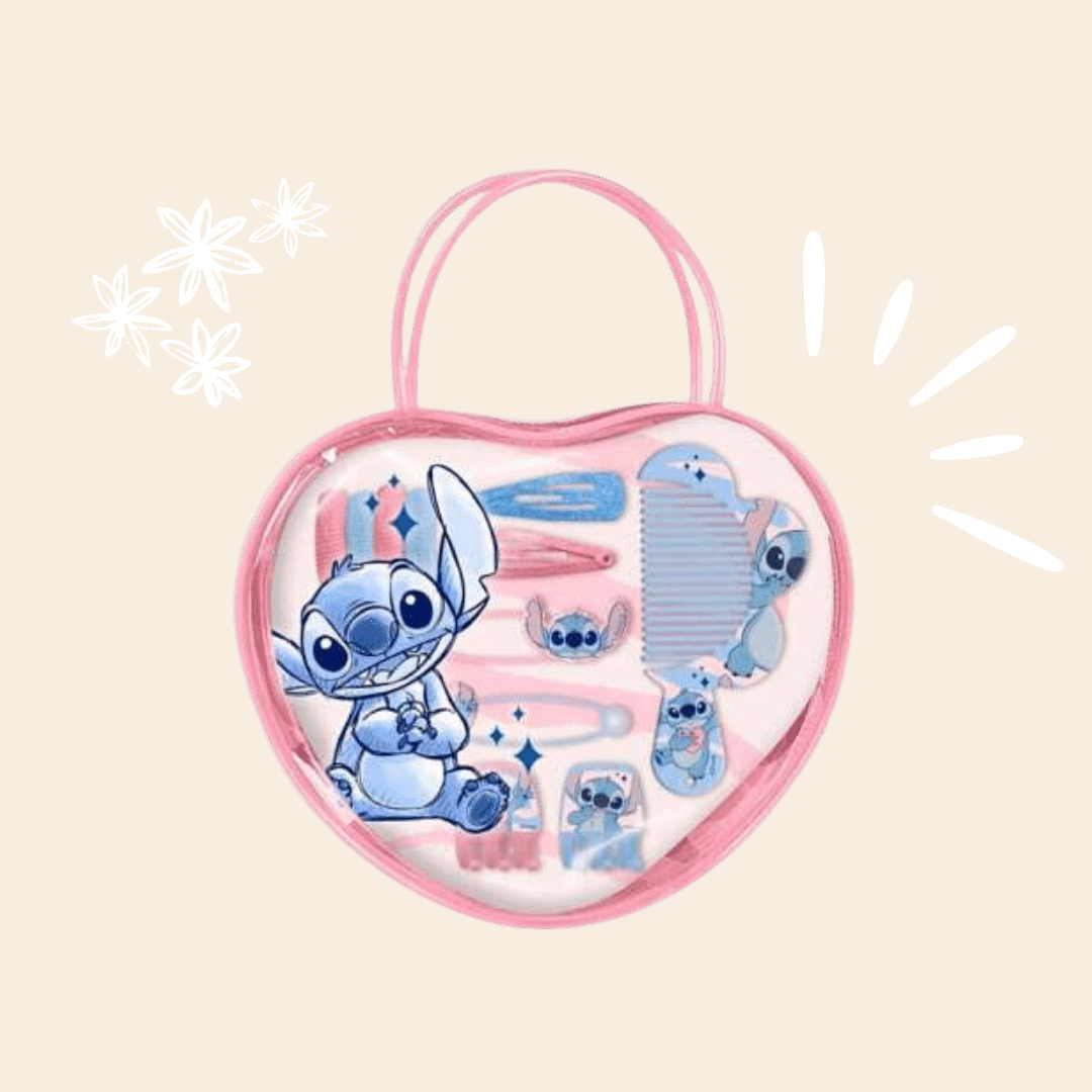 Bolso corazón de accesorios para el pelo de Stitch